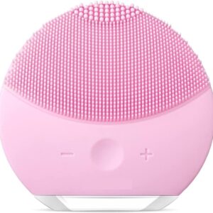 Mini Ultrasonic Facial Cleansing in Pink from front