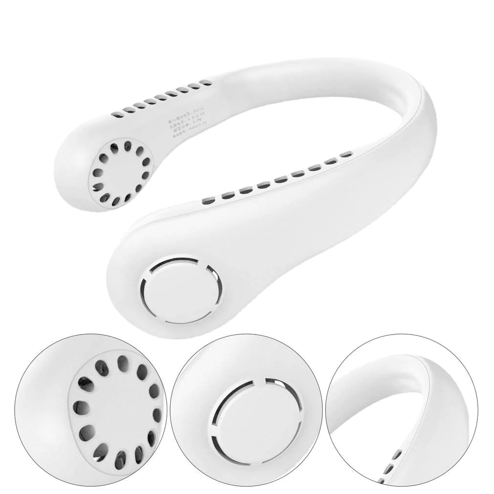 Neck fan in white