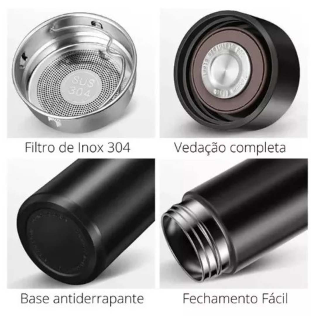 Smart Thermos Cup LED Temperature Display Water Bottle