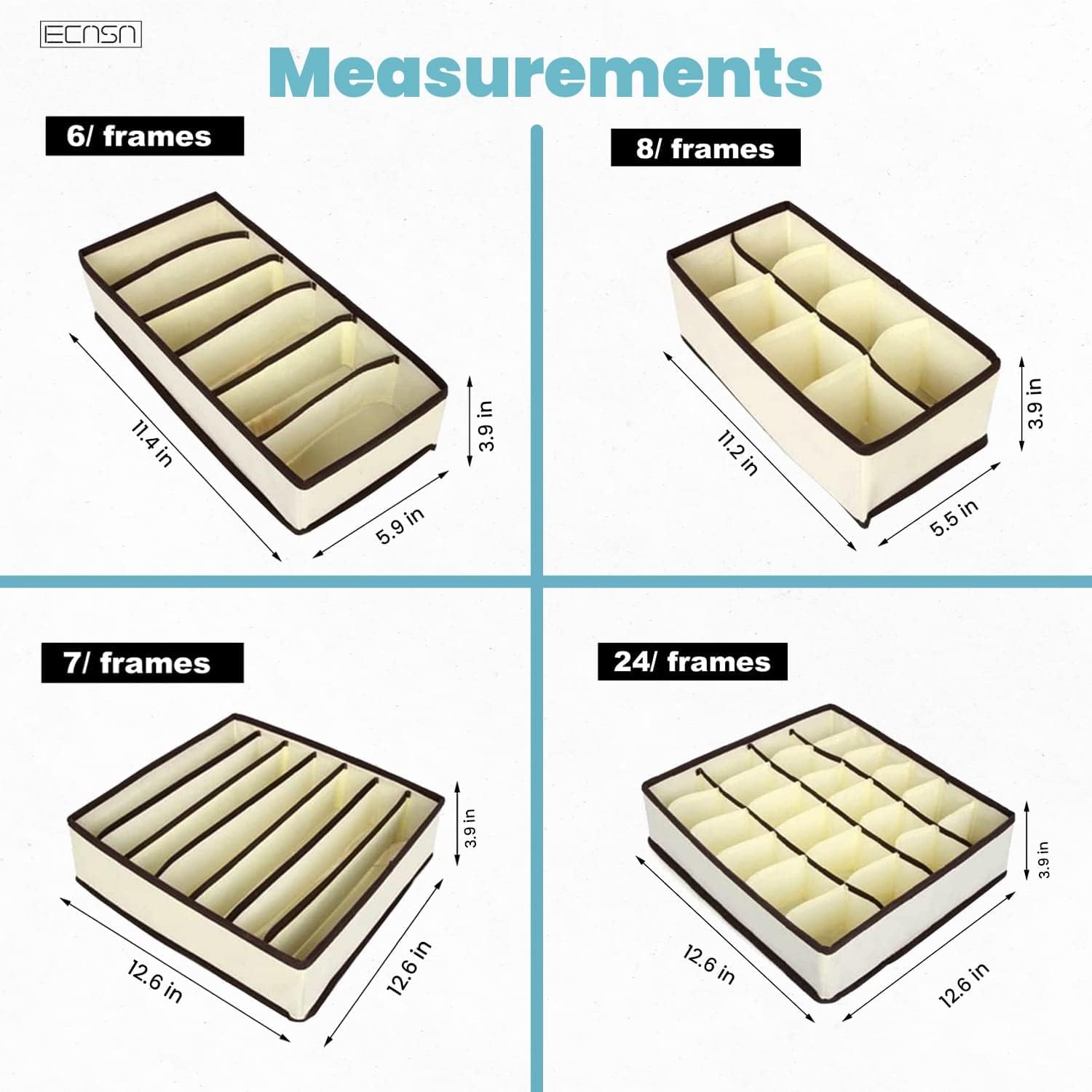Multi Size Folding Organizer for Socks & Bra