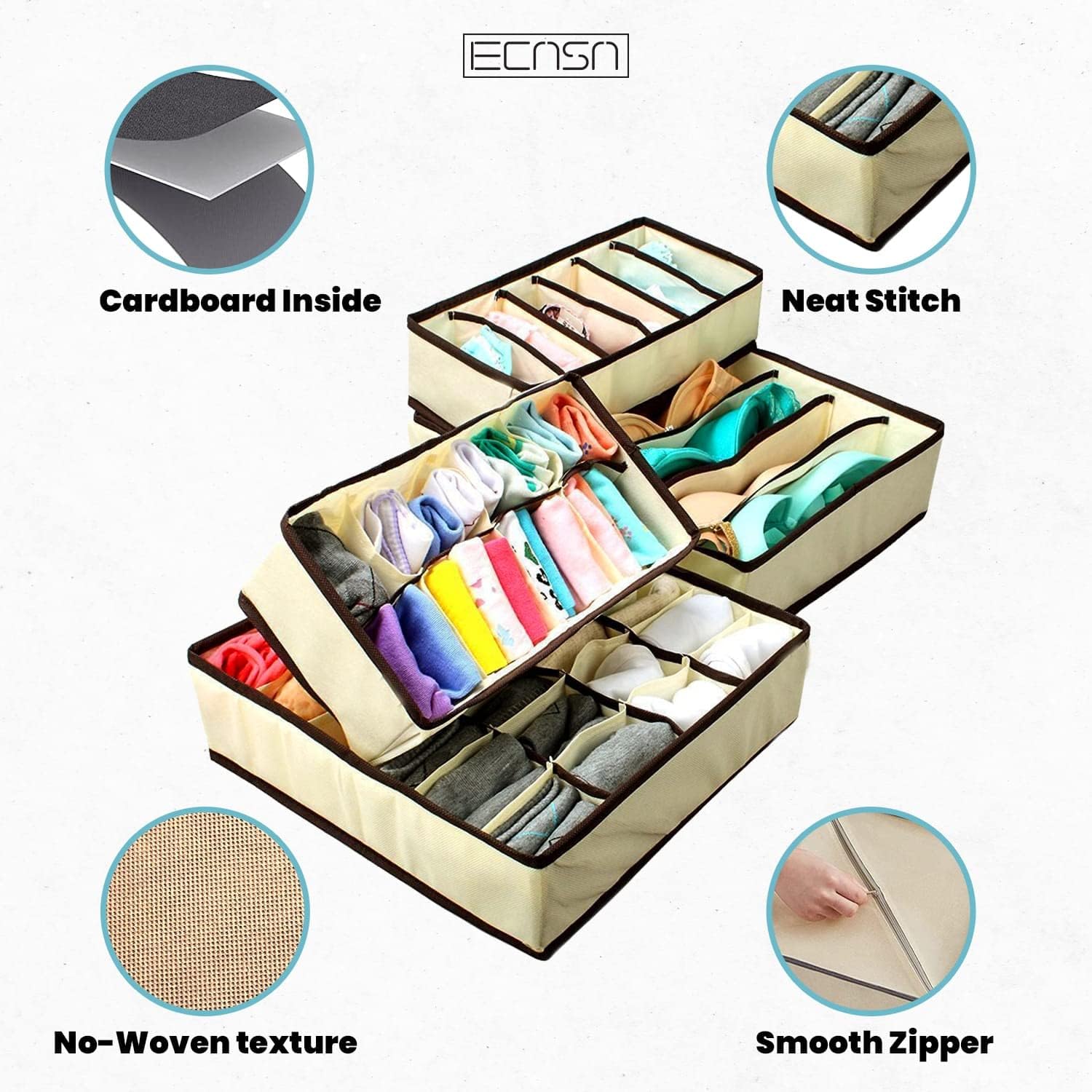 Multi Size Folding Organizer for Socks & Bra